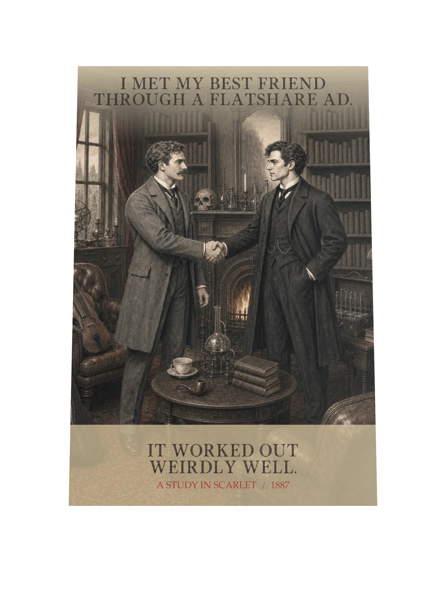 Met Best Friend Through Flatshare Ad Worked -- A Study in Scarlet Art Print product image (9)