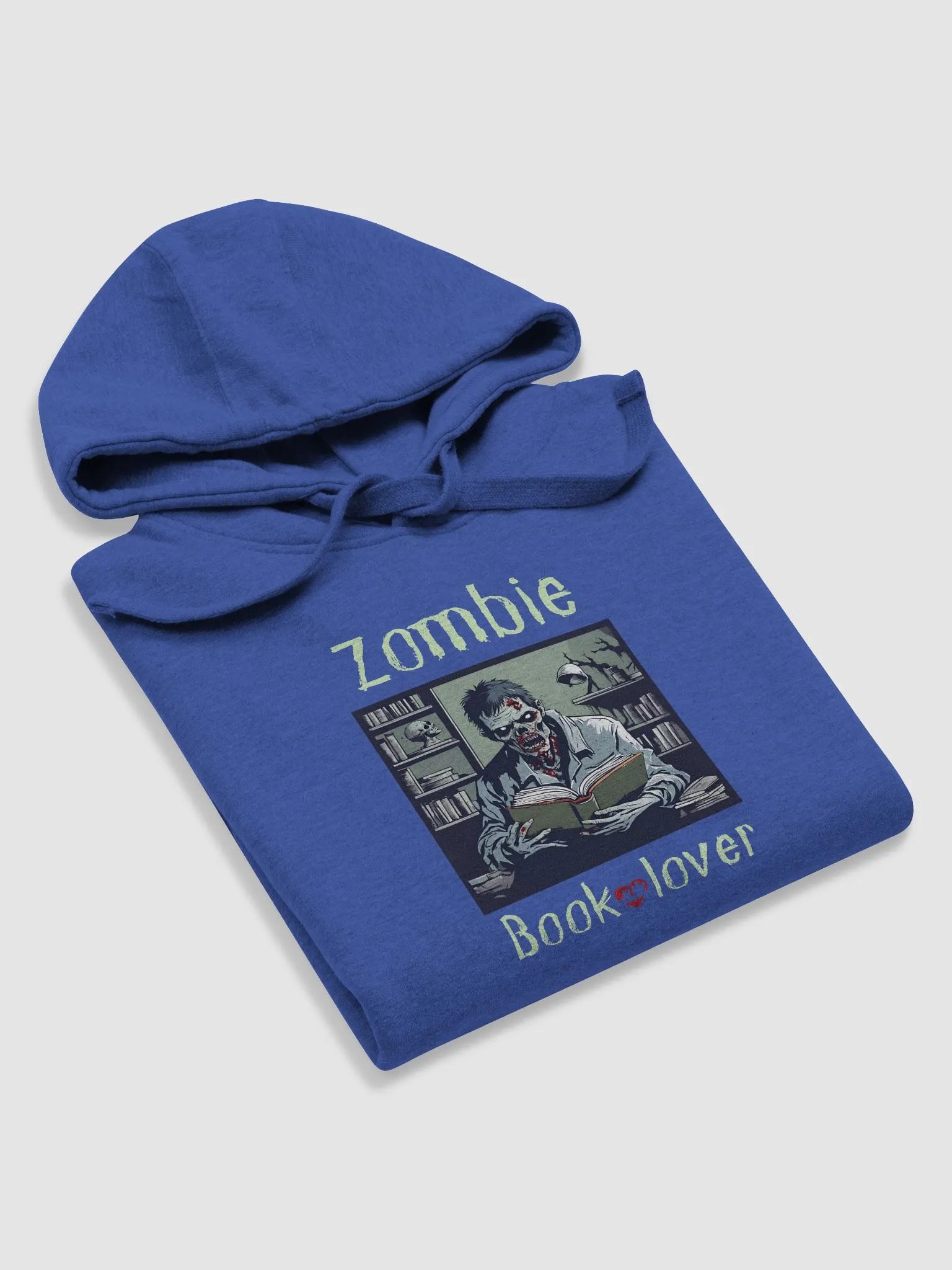 Zombie Book Lover - Royal Blue Unisex Hoodie product image (5)