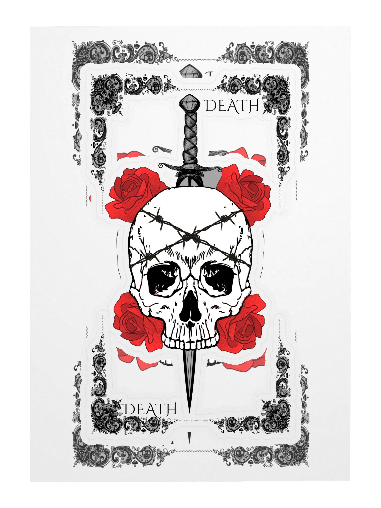 Skull and Roses Sticker Sheet product image (3)