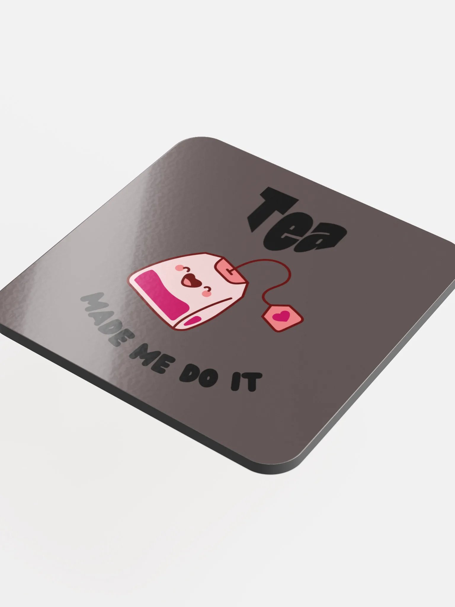 Smiling Tea Bag Cork Coaster product image (4)