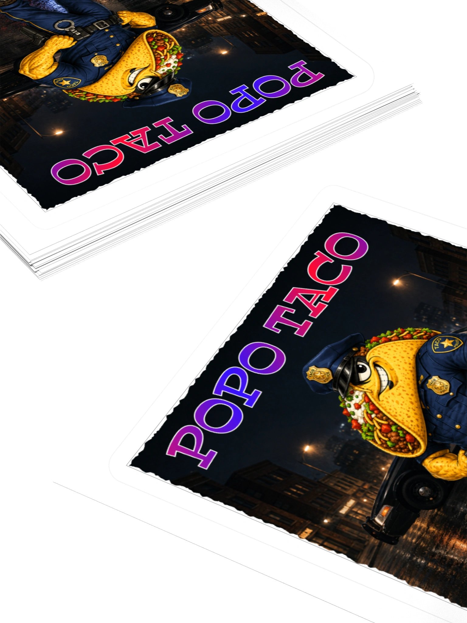 POPO TACO Police Taco Kiss Cut Sticker - The Taco family collection product image (10)