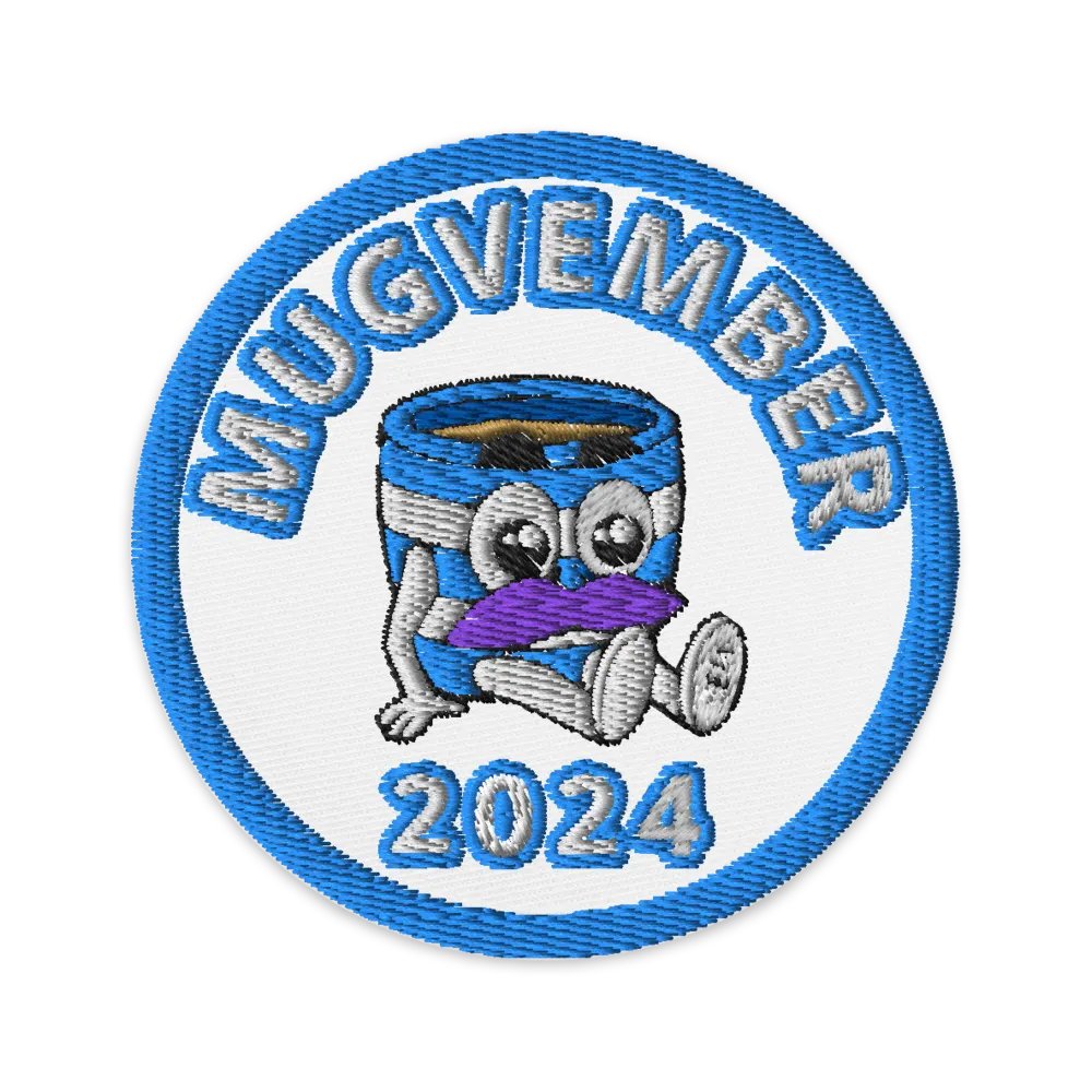 Mugvember Embroidered Patch (Round) product image (1)