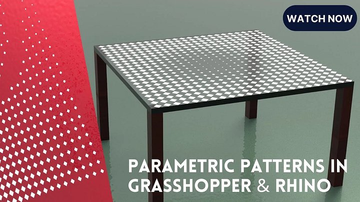 Parametric Pattern Table Design Grasshopper Rhino Files Download product image (1)