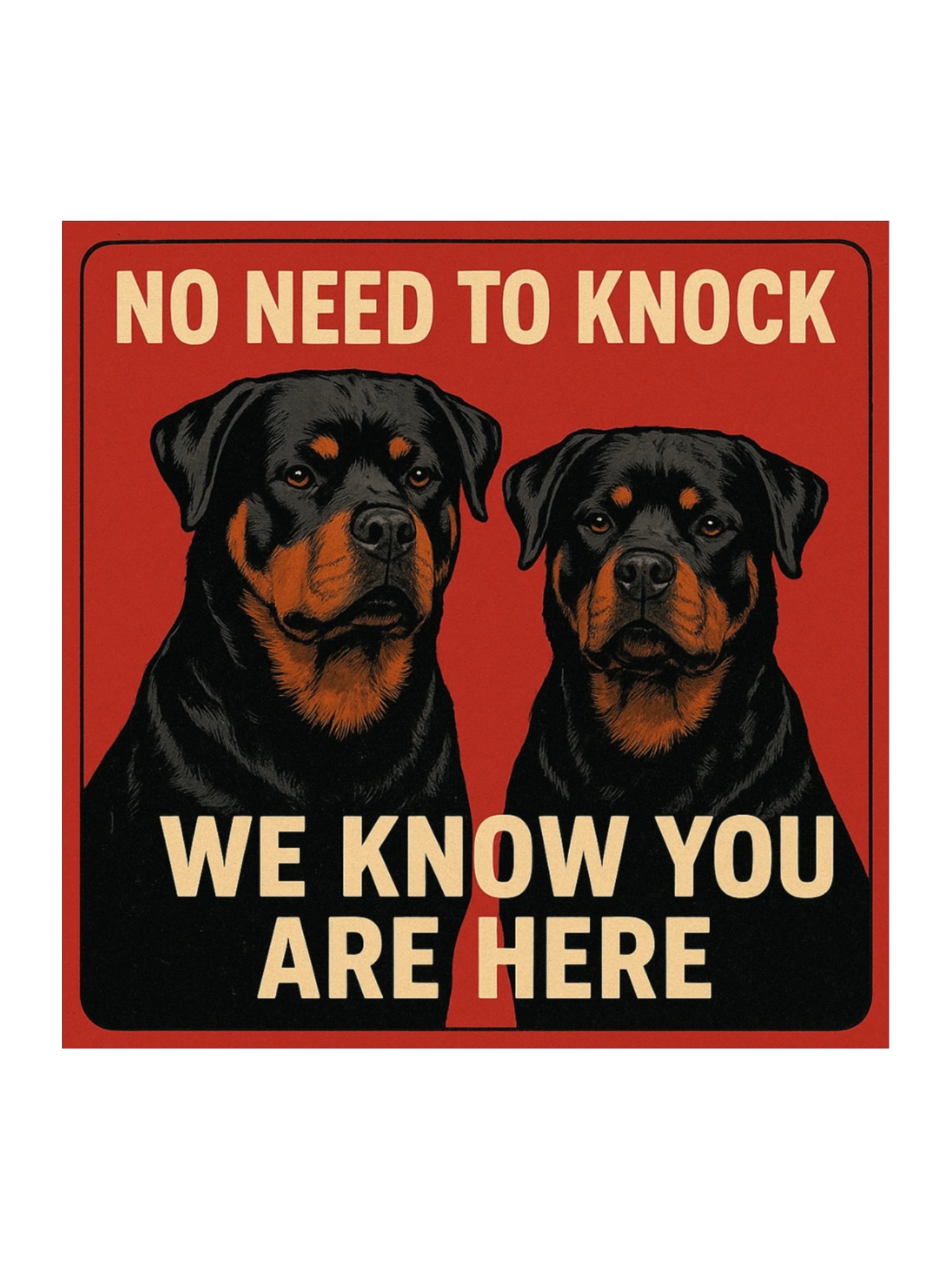 We Know You Are Here - Rottweiler Sticker product image (1)