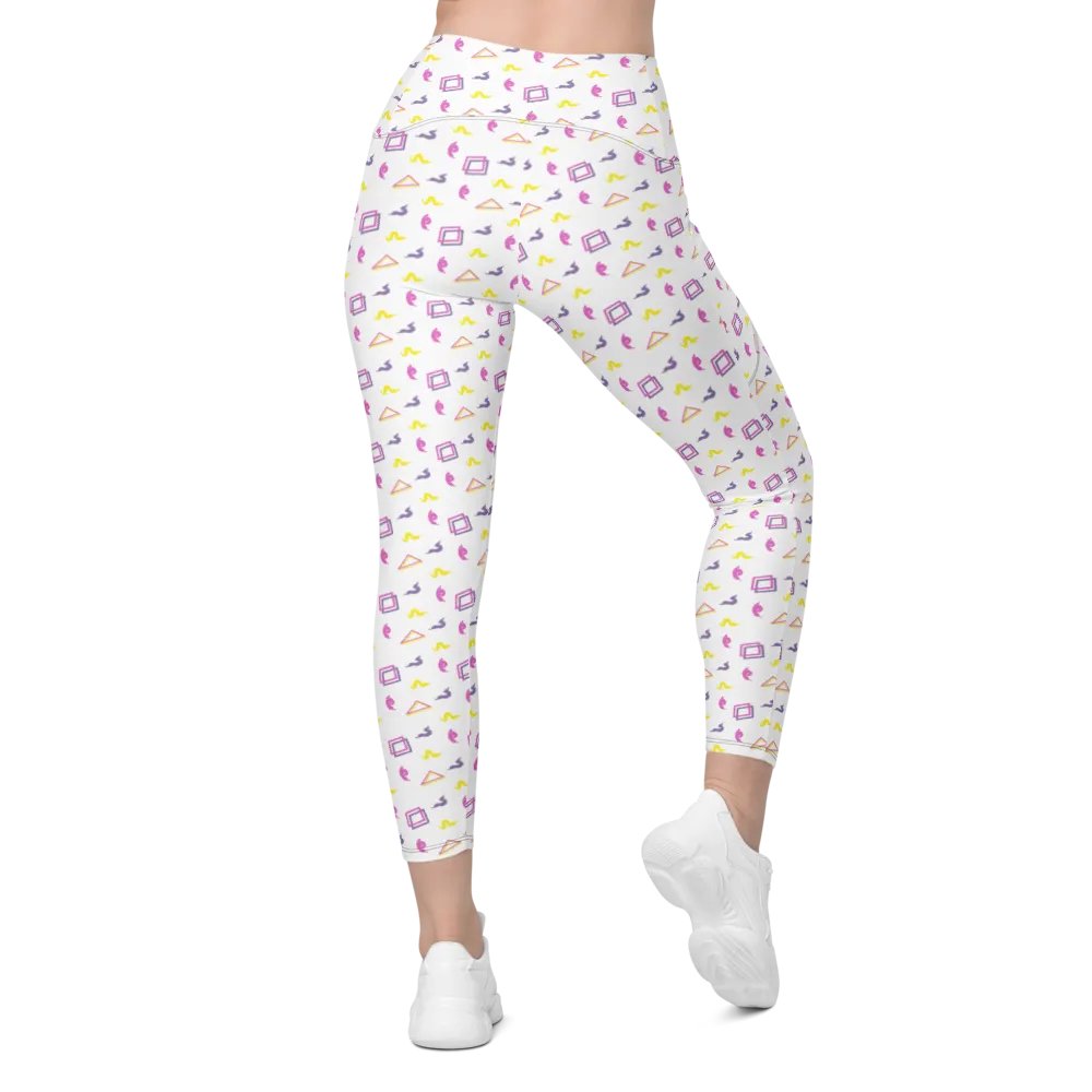 Oh Worm? white pattern pocket leggings product image (2)