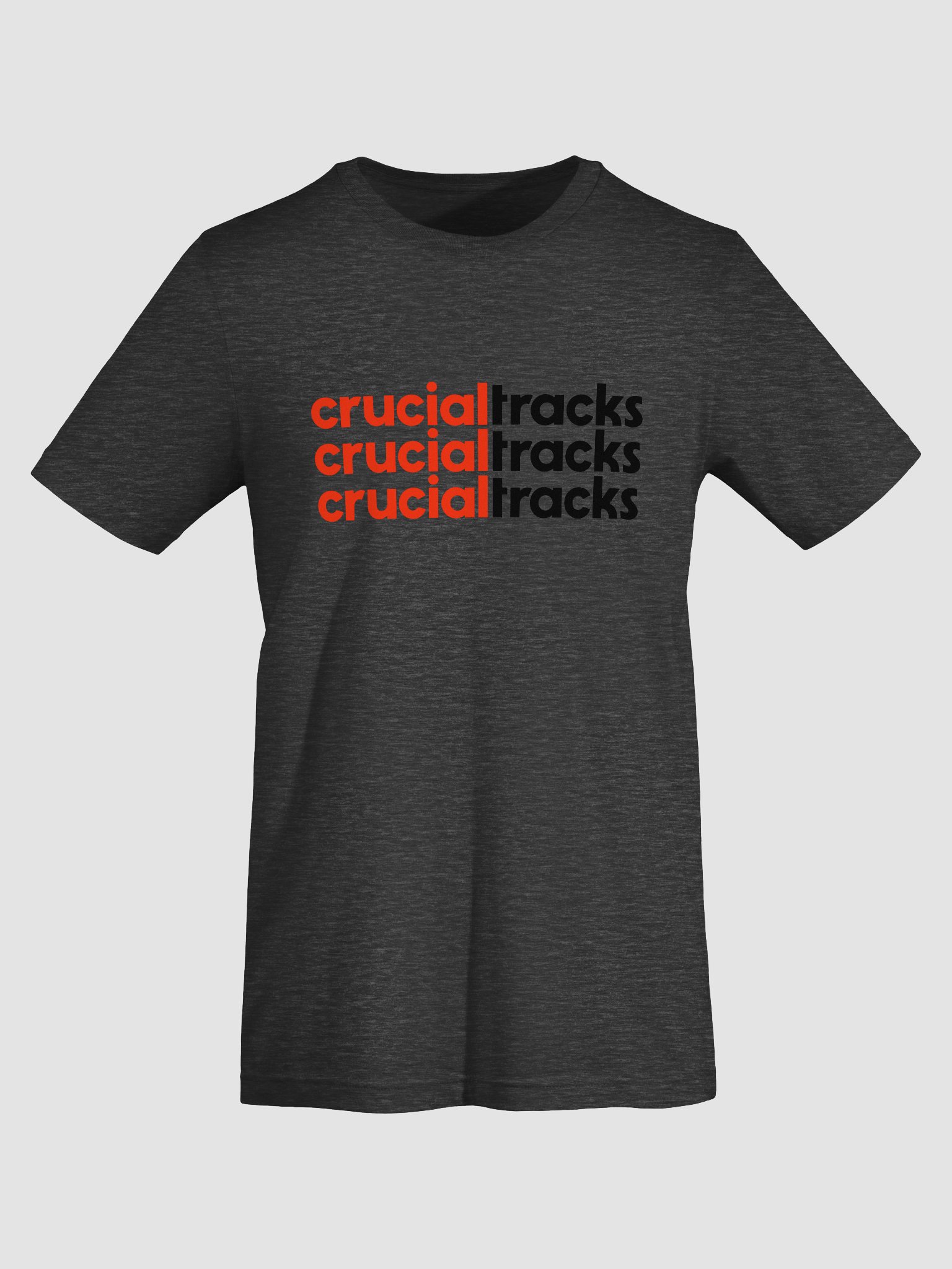 Crucial Tracks text stack t-shirt product image (45)