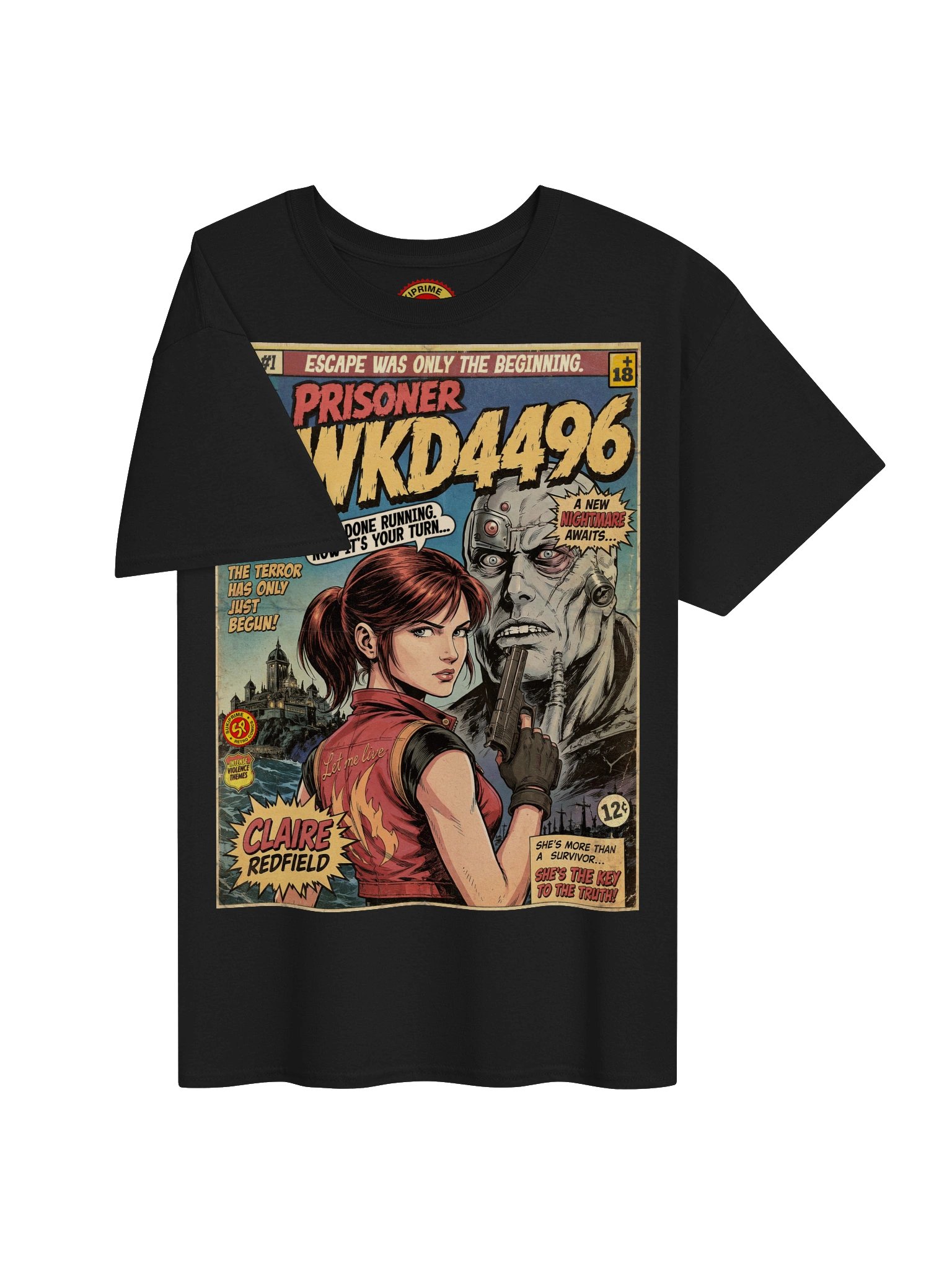 Claire Redfield Comic Art Gaming T-Shirt product image (3)