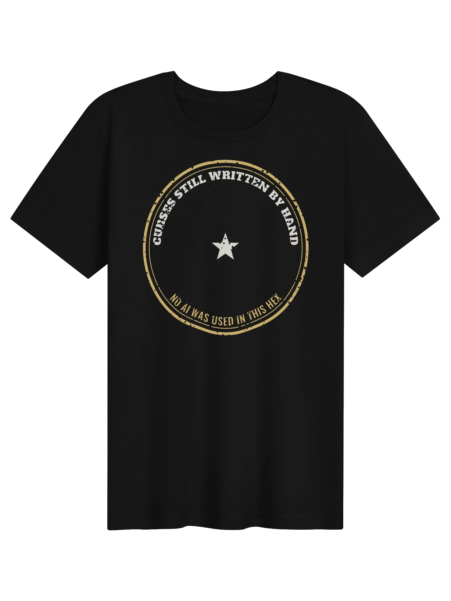 Curses Still Written by Hand unisex tee in Black