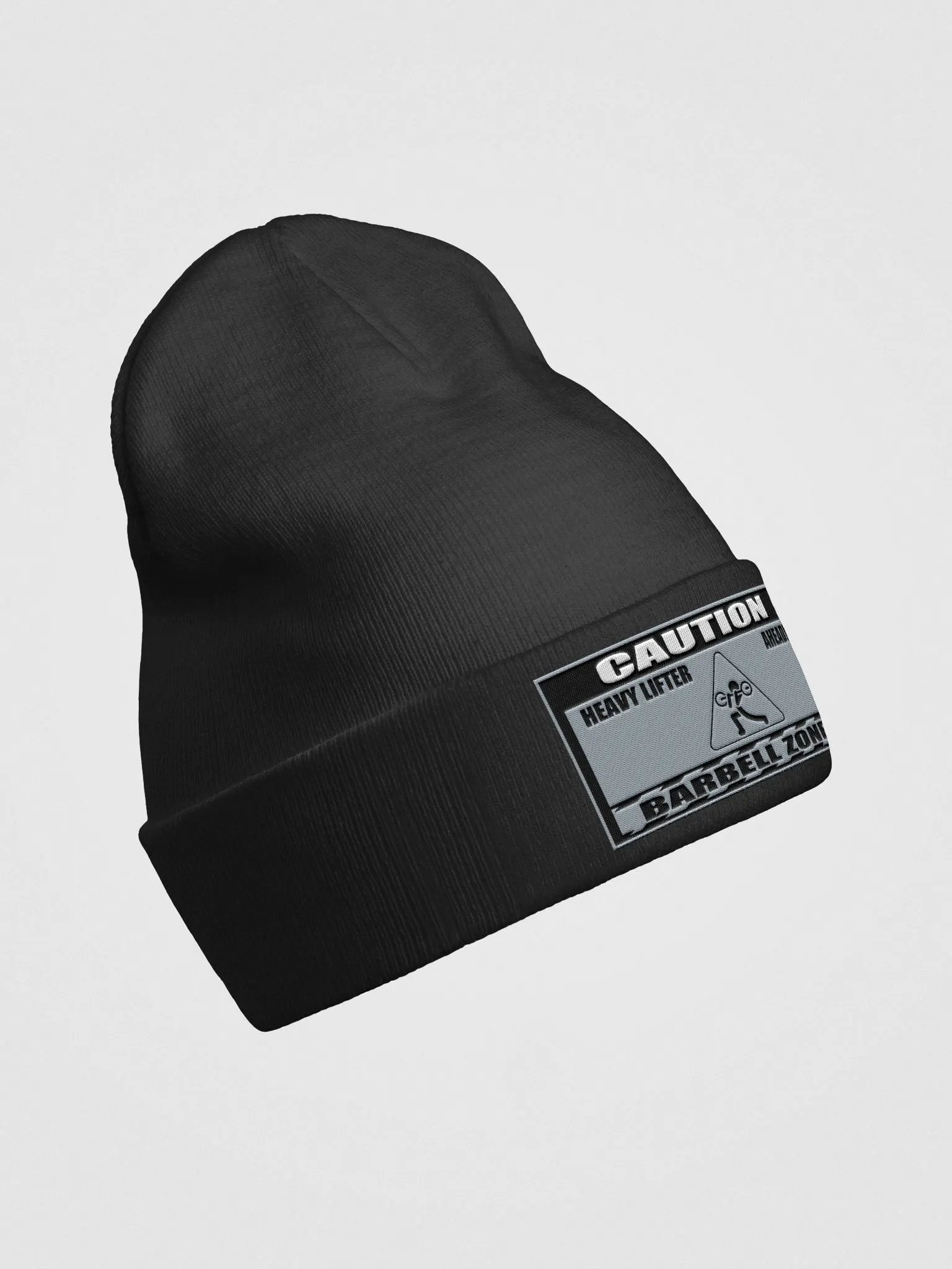 Caution Heavy Lifting Ahead Embroidered Beanie product image (3)
