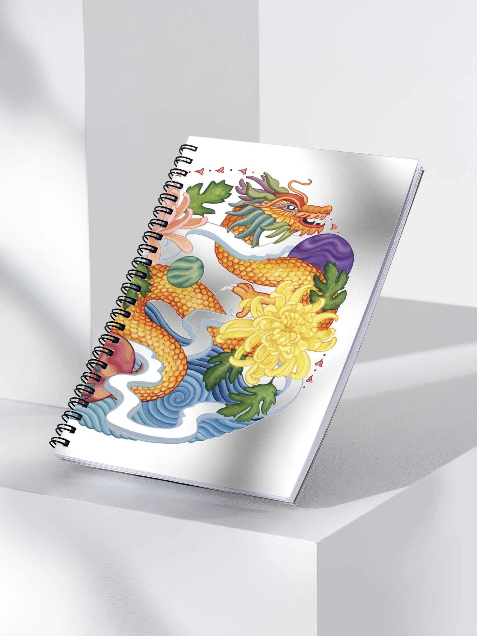 "Dragon & Chrysanthemums" - Notebook product image (3)