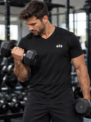 His House Mens Performance V-Neck T-Shirt - Black by His House