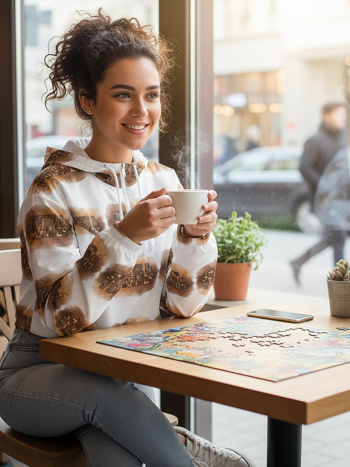 Coffee and Puzzles Urban Explorer Mesh Windbreaker product image (2)