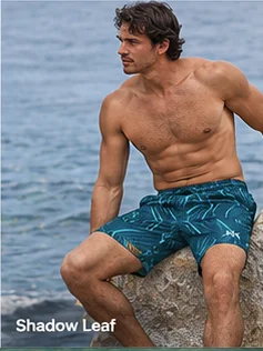 His House Mens Swimsuit - Shadow Leaf by His House