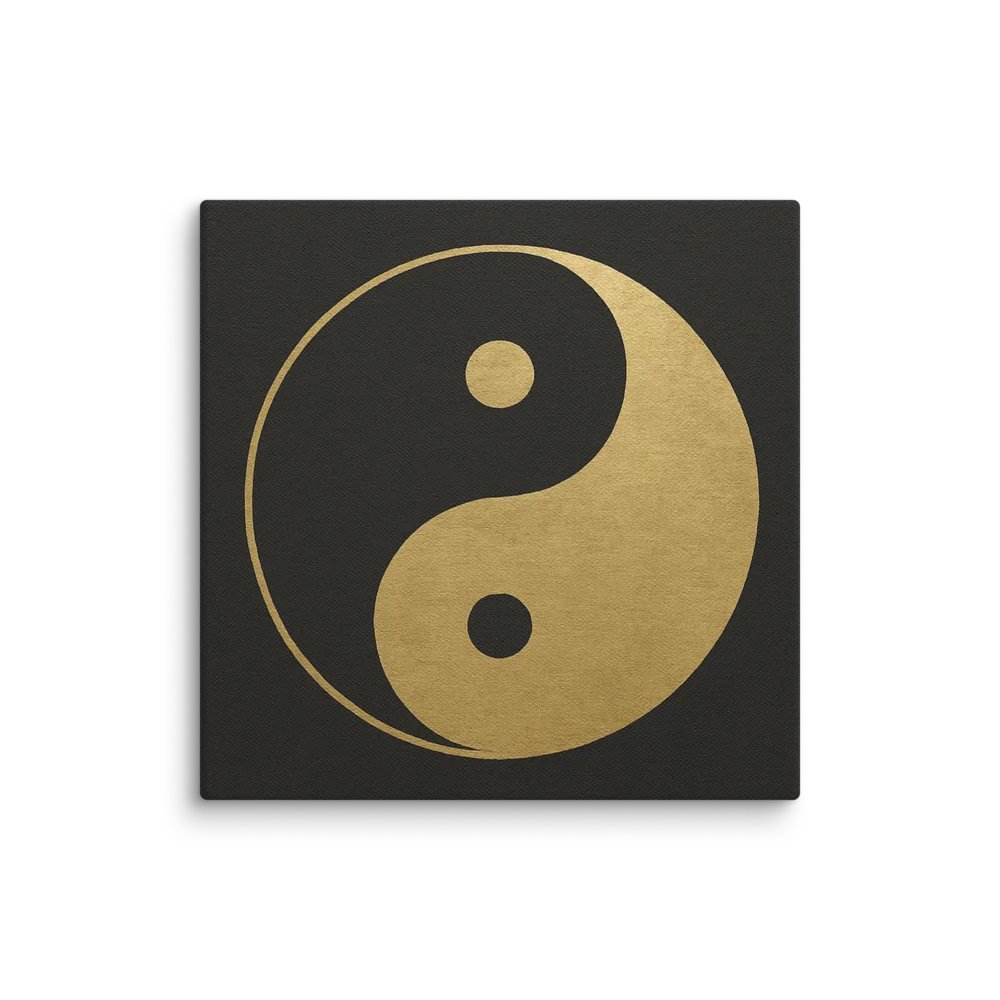 Yin Yang Canvas Print – Black & Gold Wall Art for Balance, Mindfulness & Home Zen product image (4)