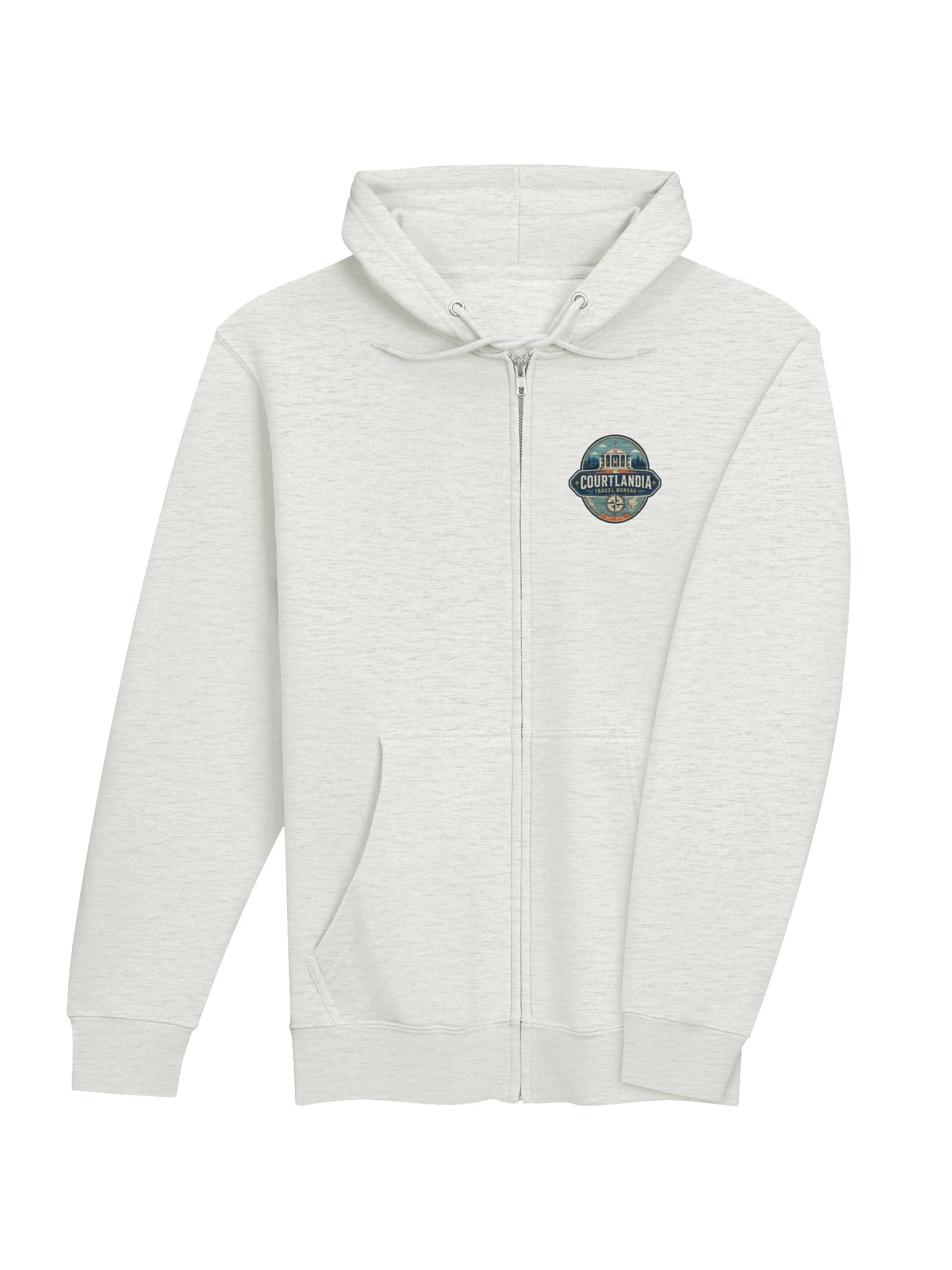 Courtlandia Travel Bureau Vintage Tourist Map Zipper Hoodie product image (13)