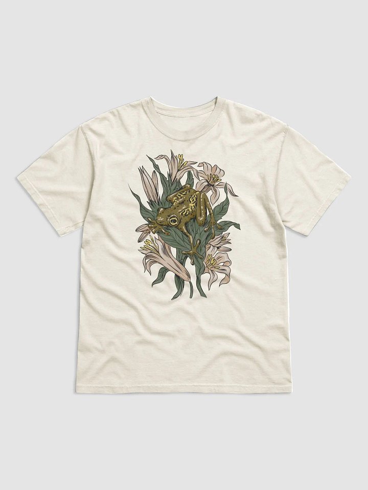 Goblincore and Cottagecore Shirts for Frog Lovers | Forest Frog on some Water Lilies Botanicals T-Shirt product image (11)