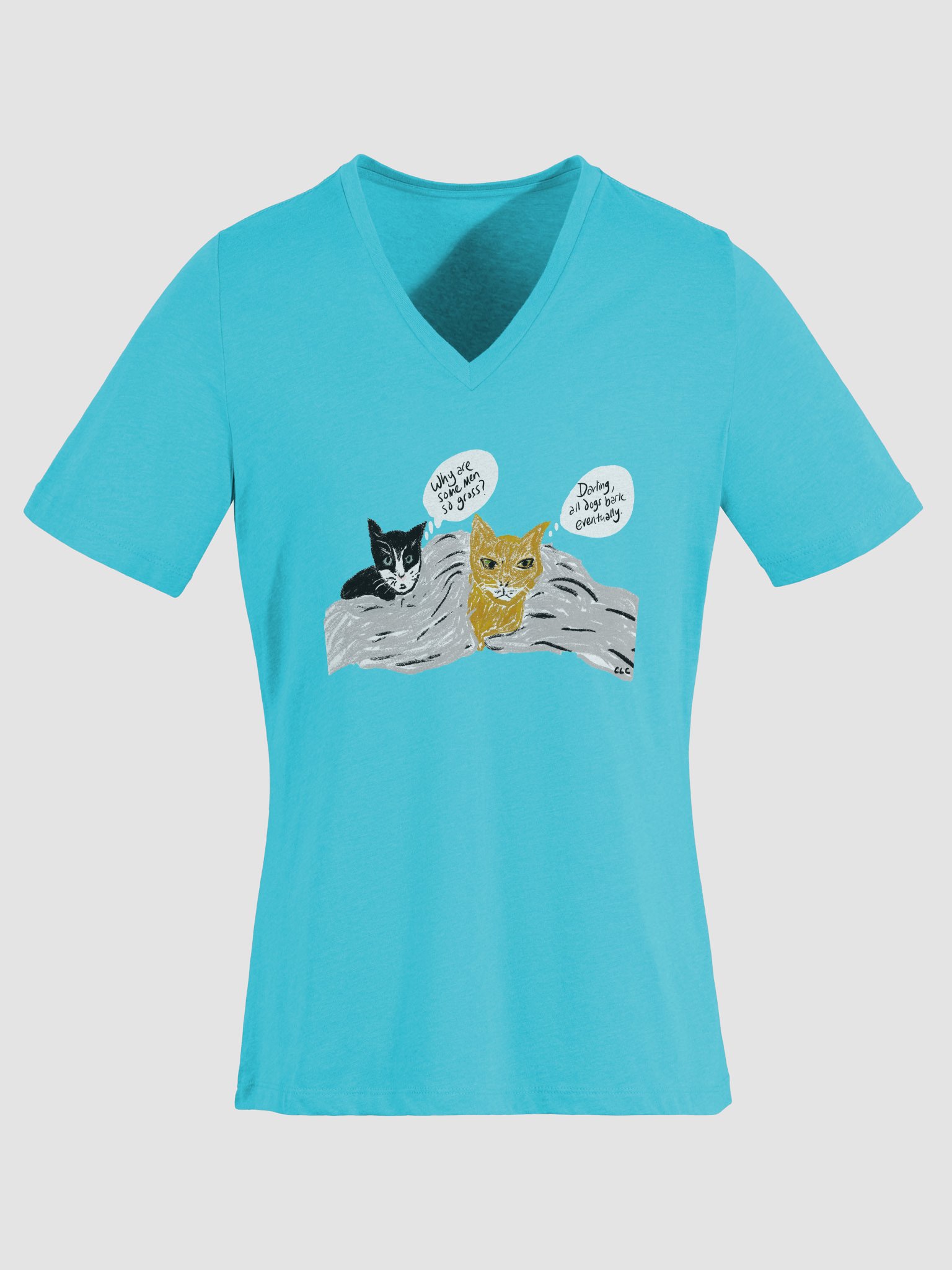 Kitties Thoughts on Men V-neck tee product image (40)