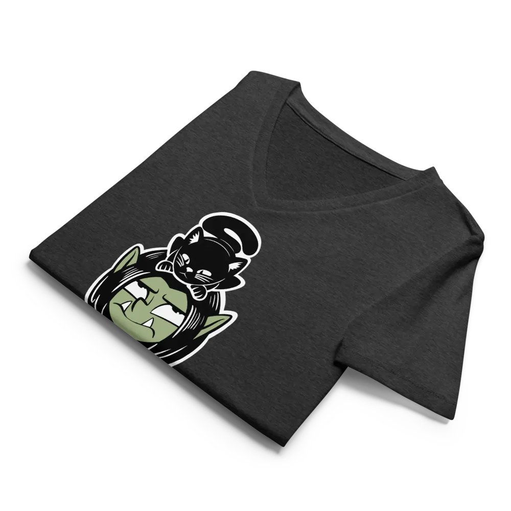 Drafli and Cat Women's V-neck T-shirt product image (8)