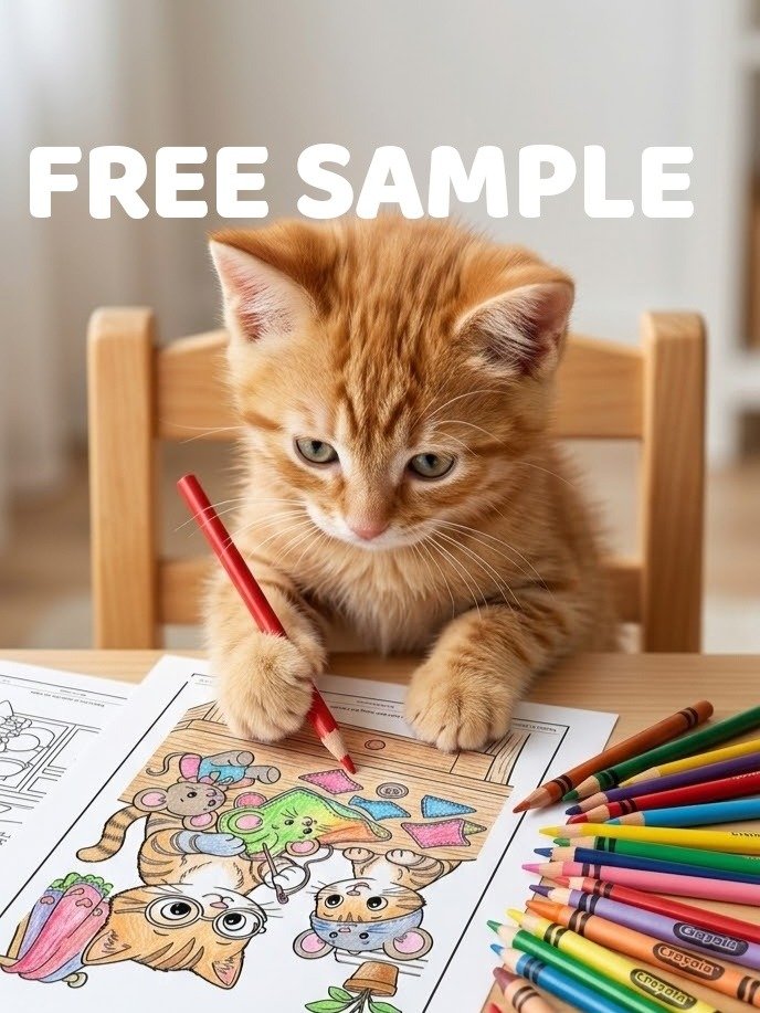 FREE SAMPLE: (5 Printable Coloring Pages) Twinkle & Little Sue: Free Sample Pack product image (1)