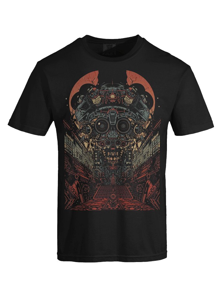 Retro-Futurist Robot Skull Heavyweight T-Shirt product image (2)