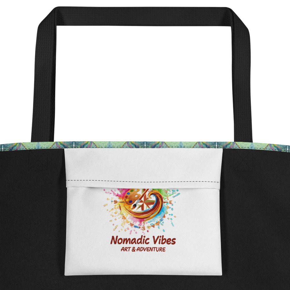 Vibrant Dragonfly - All‑Over Print Tote w/ Pocket product image (2)