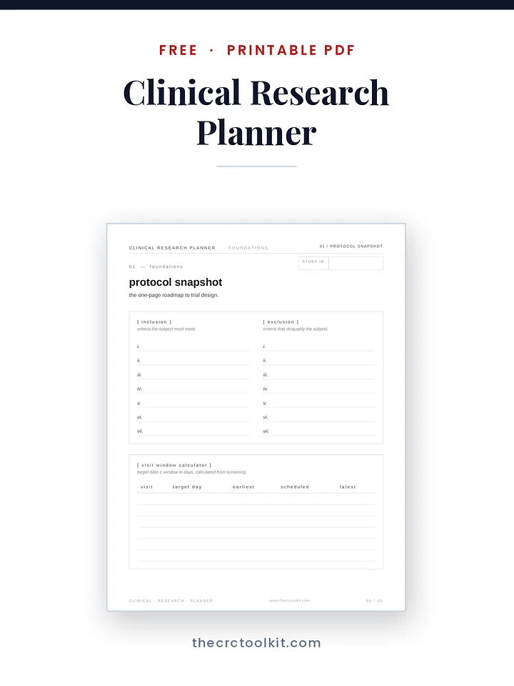 Free Clinical Research Planner product image (1)