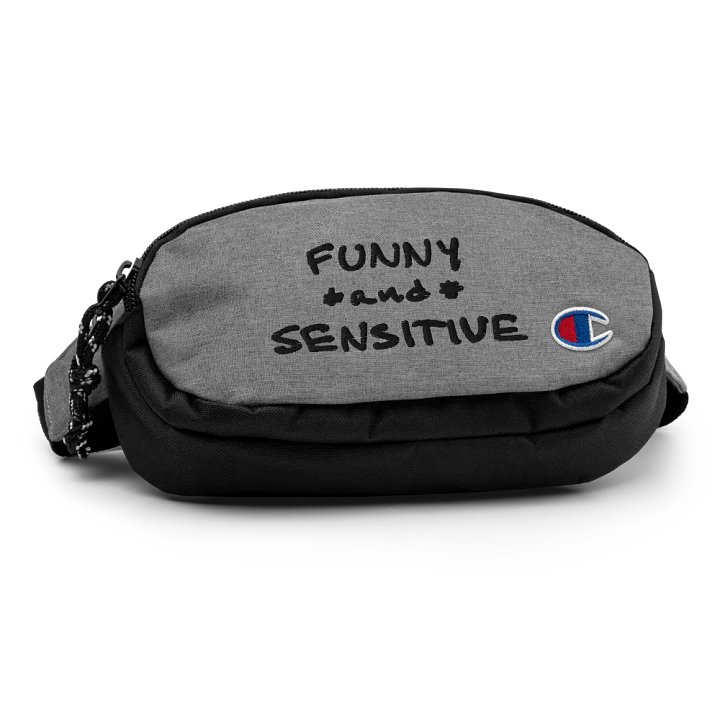 FUNNY *and* SENSITIVE (black thread) champion fanny pack product image (2)