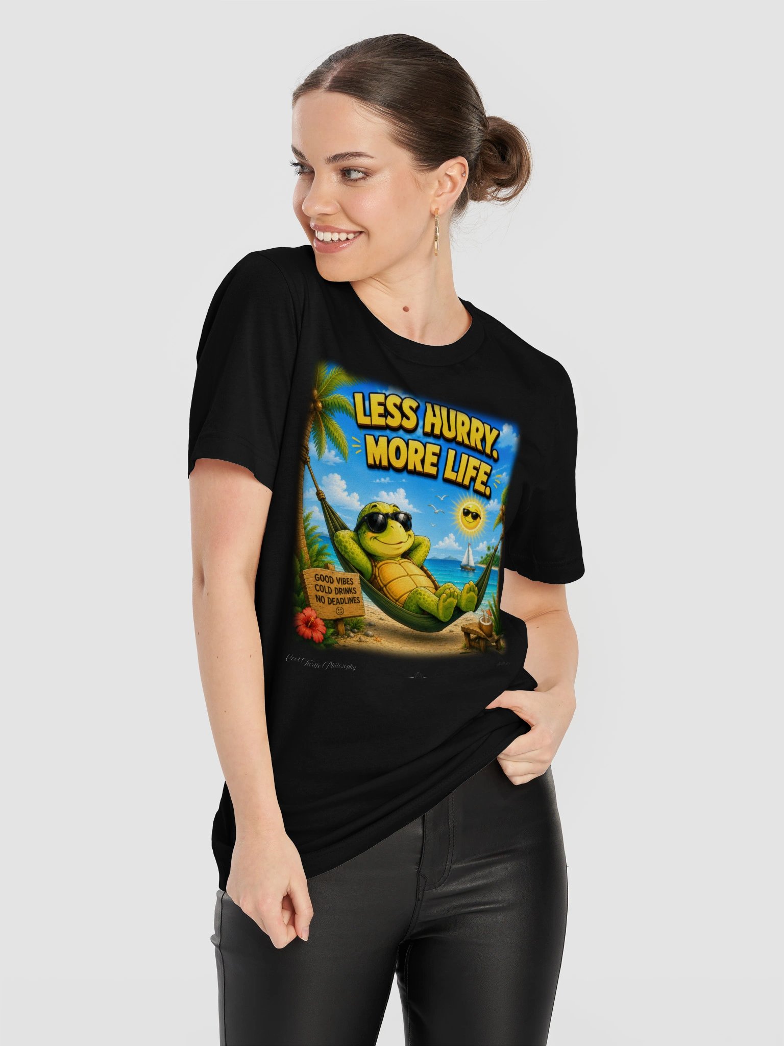 LESS HURRY. MORE LIFE. — Bella+Canvas 3001 Supersoft T-Shirt product image (3)