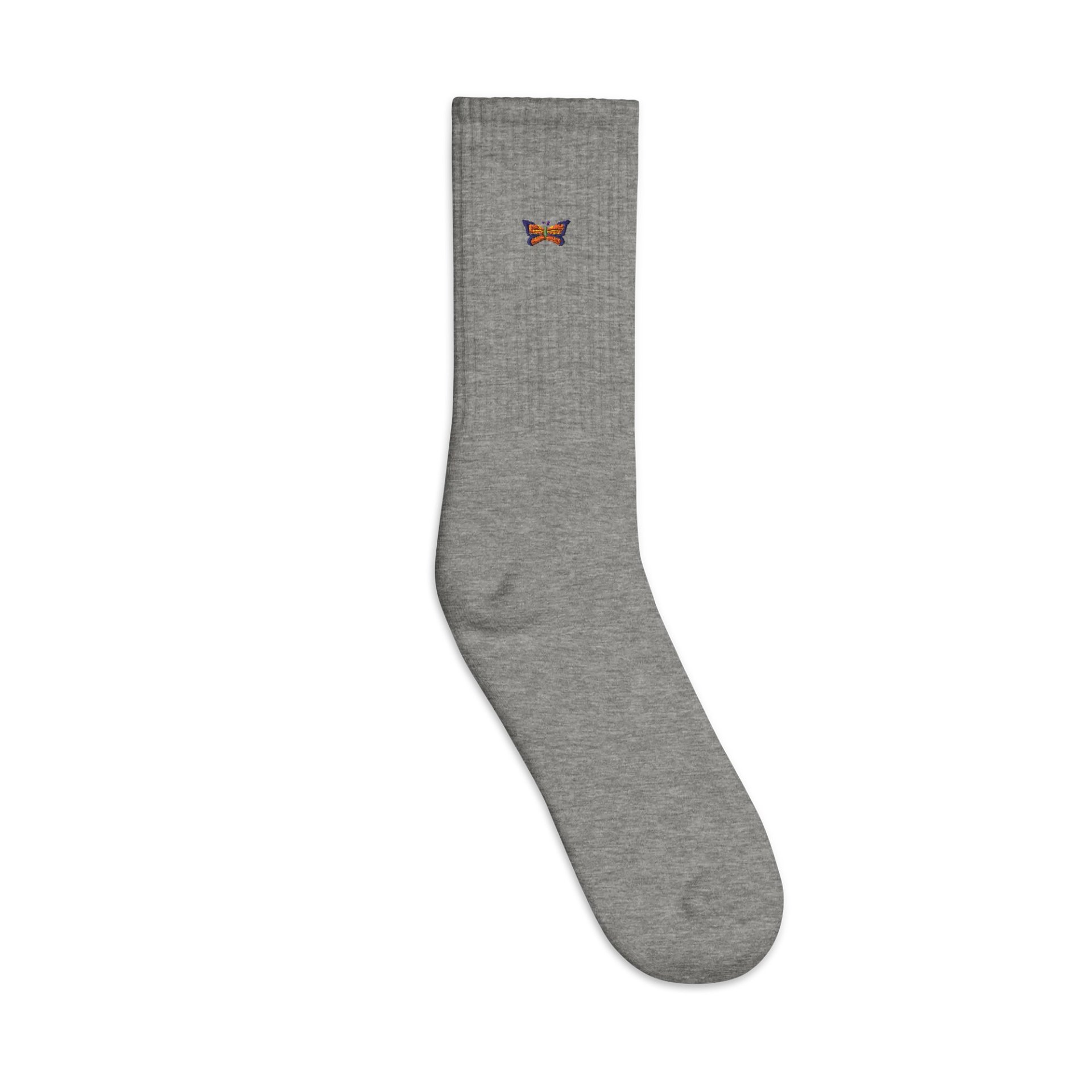 Vibrant Wings Embroidered Crew Socks product image (1)