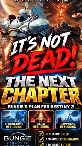 🚨 DESTINY 2 IS NOT DEAD - And Bungie just made one of its biggest promises about the future of the game.

Bungie has confirme...