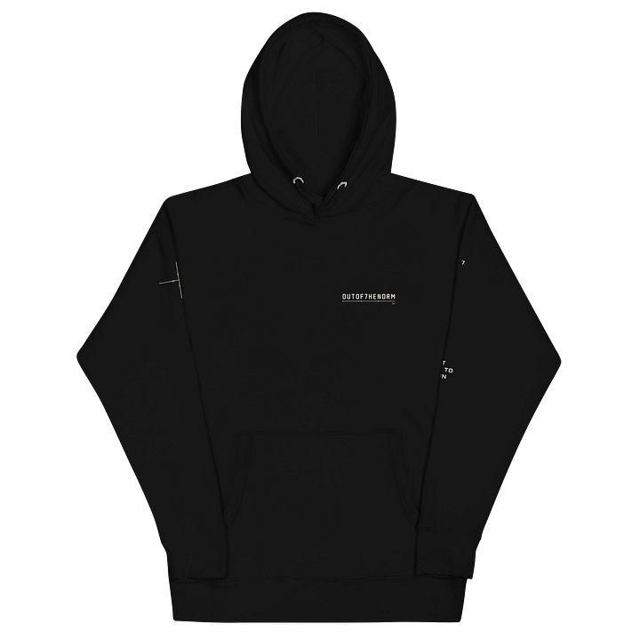 OUT OF 7HE NORM Hoodie — Bold Minimalist Graphic product image (2)