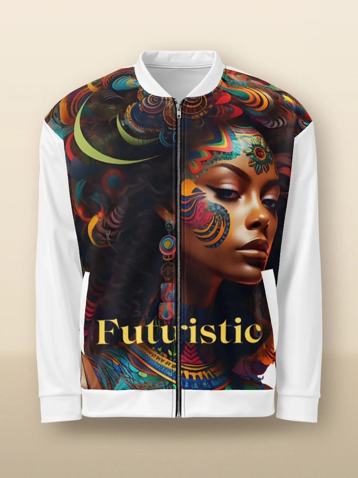 Futuristic Swirls Bomber Jacket product image (1)