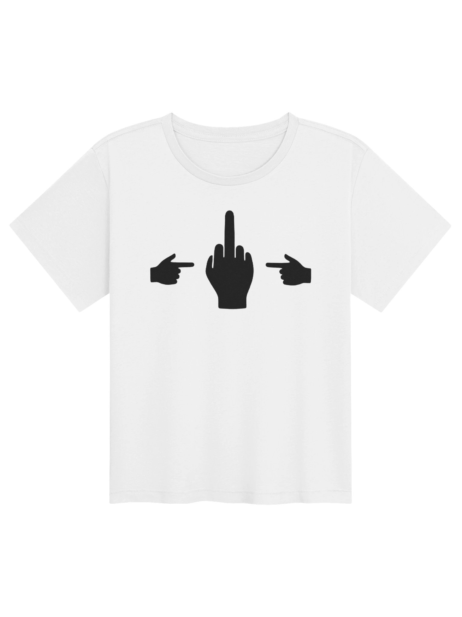 No Middle Finger Point ShopCo Black Women's Tee product image (1)