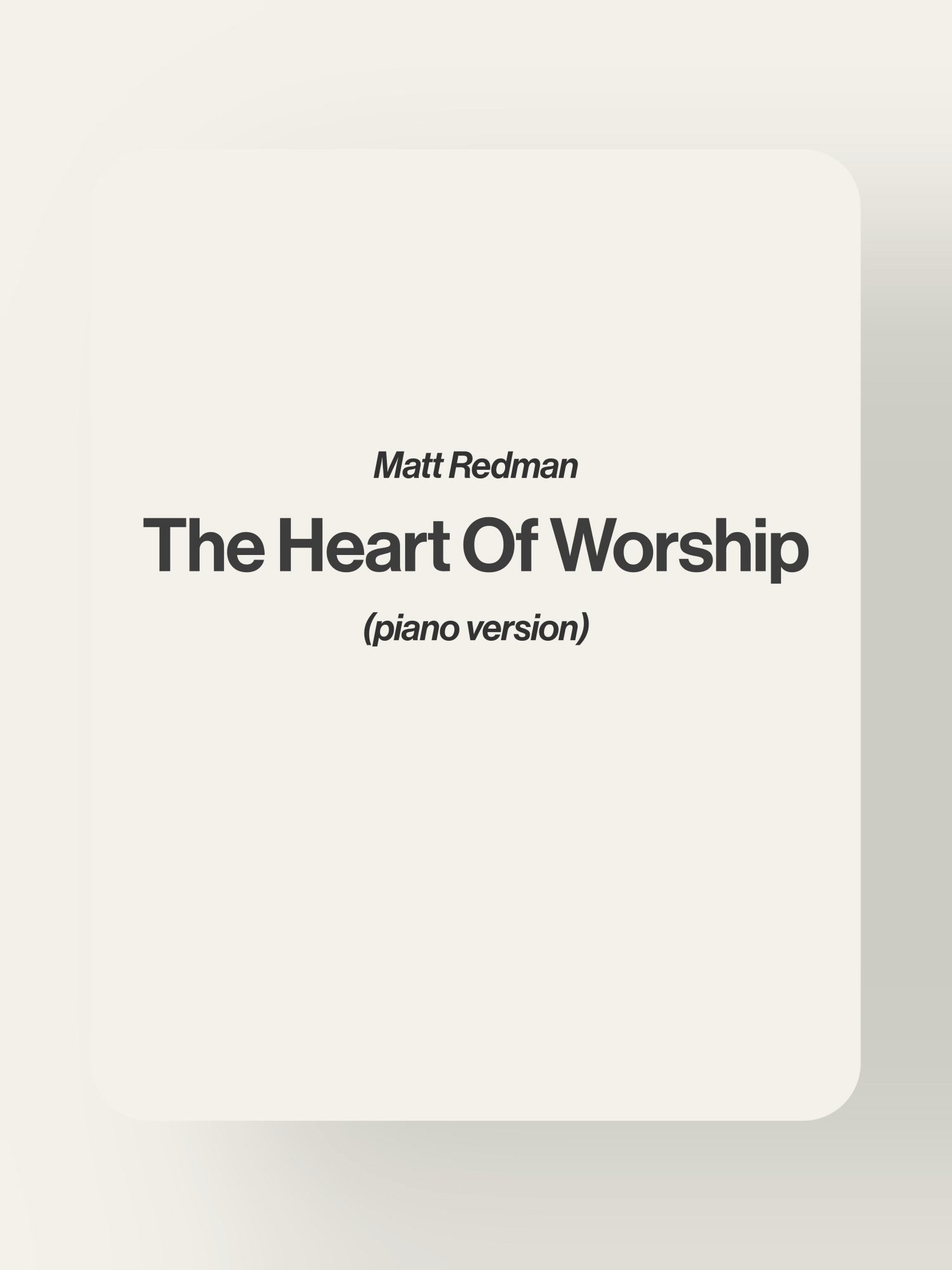 The Heart Of Worship product image (1)
