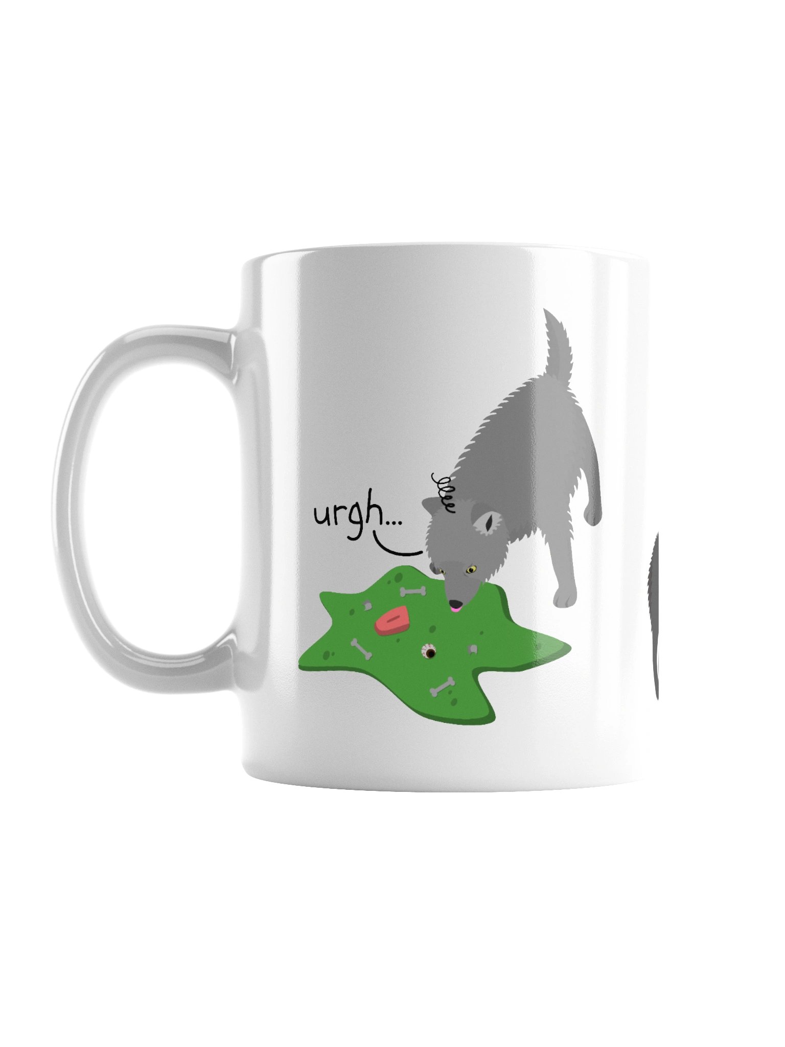 Grumpy Wolf Pup - Silly Art Mug product image (3)