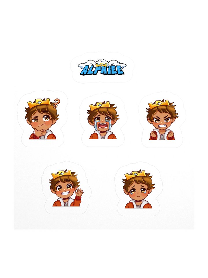 Alphiee Emote Kiss Cut Stickers product image (1)