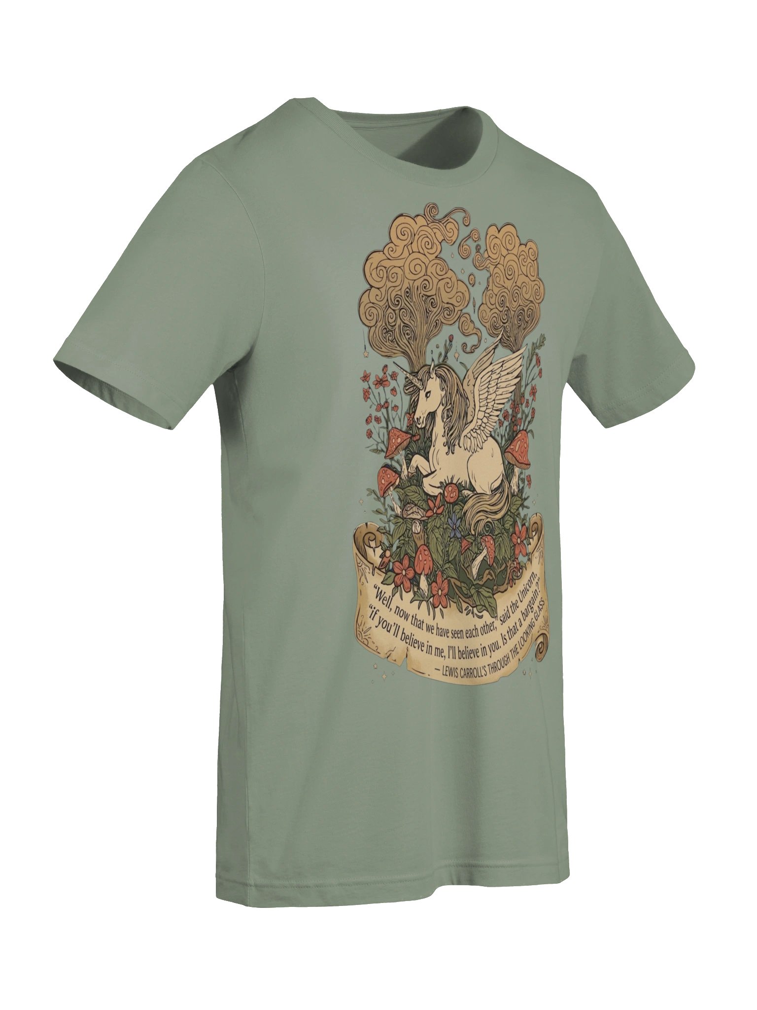 Lewis Carroll Unicorn Shirt, Through the Looking Glass Quote, Wonderland Fantasy product image (8)