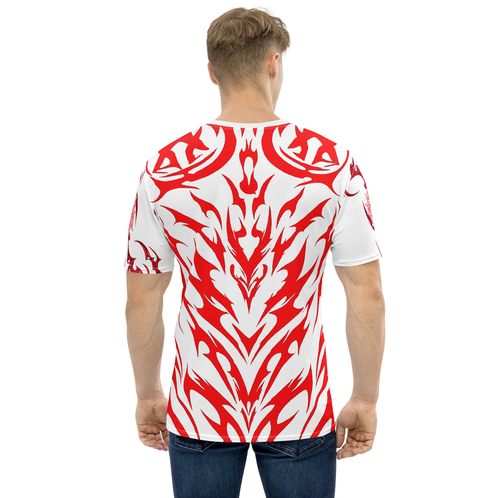 Abstract Red Forms All-Over Print Tee product image (3)