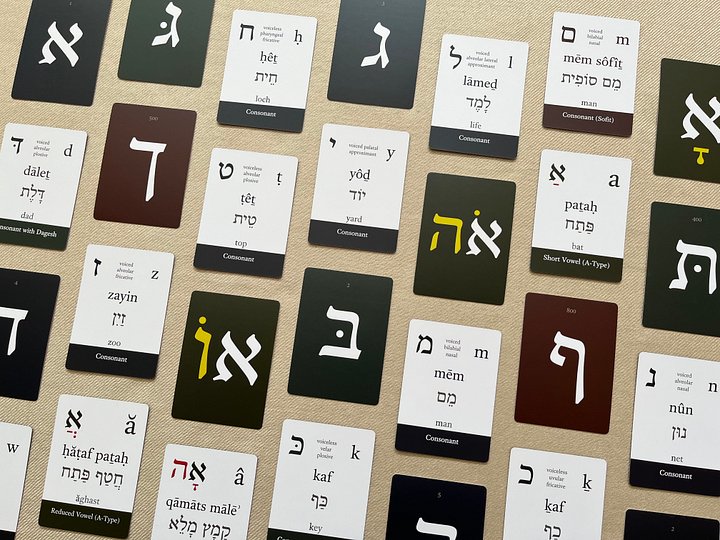Biblical Hebrew Flashcards - Alphabet & Vowels product image (2)