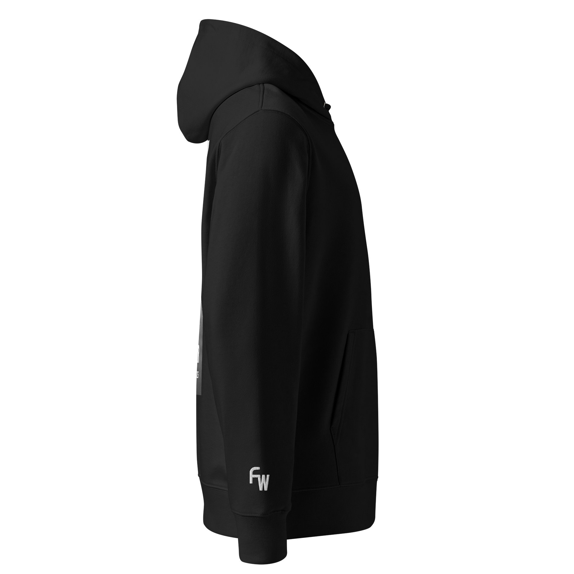 Embroidered Monogram Hoodie in Black with Backprint product image (9)