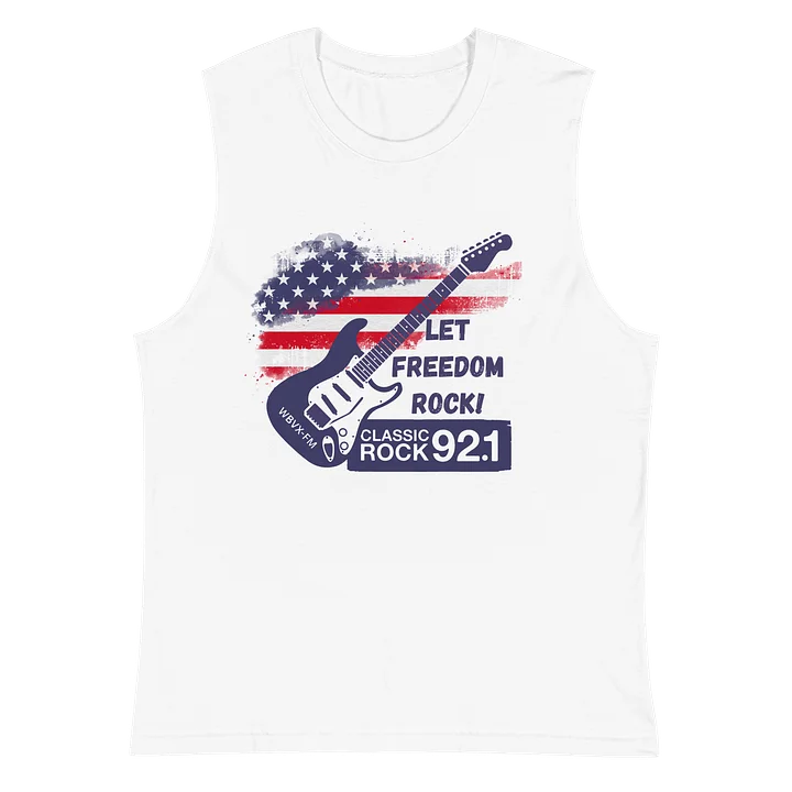 Let Freedom Rock Guitar Muscle Tank Top product image (2)