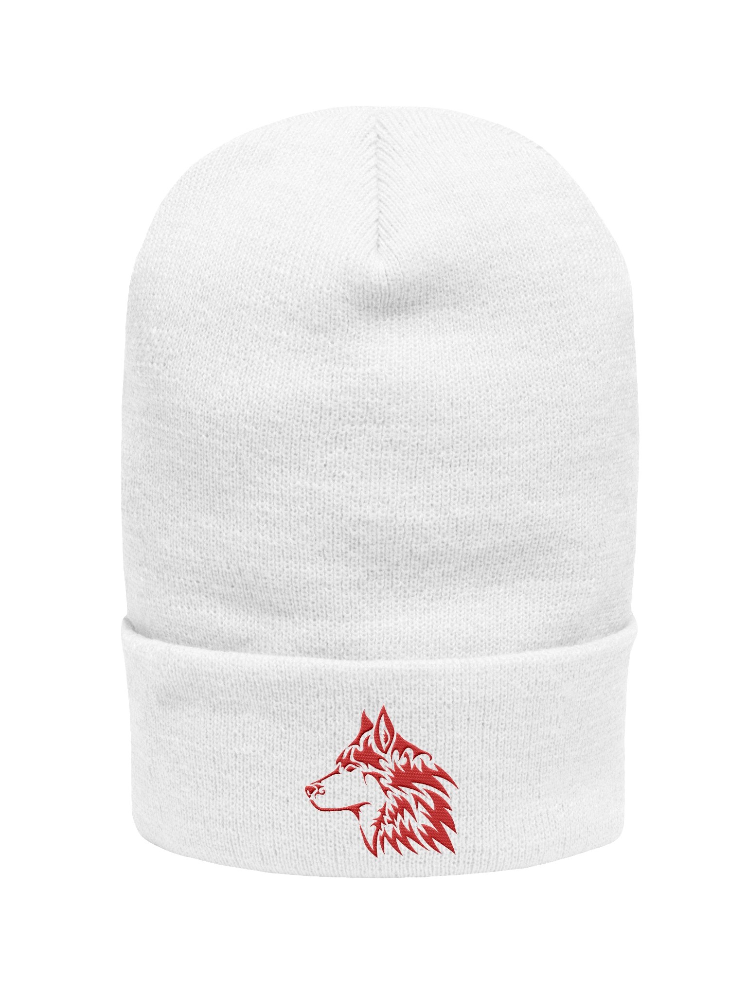 Crimson Wolf Cuffed Beanie product image (2)