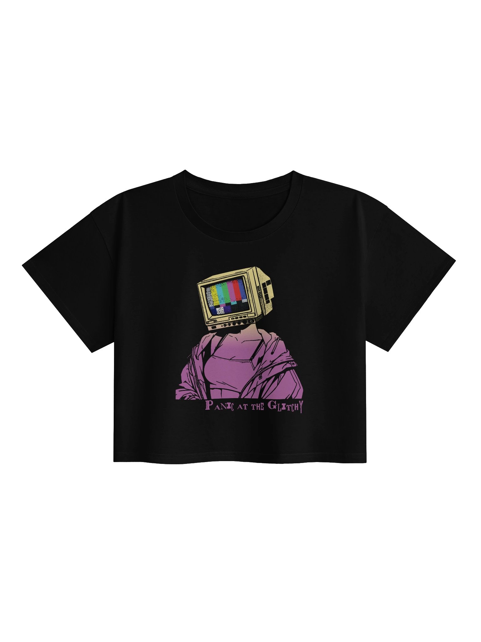Will Be Televised Panic at the Glitchy Crop Tee product image (1)