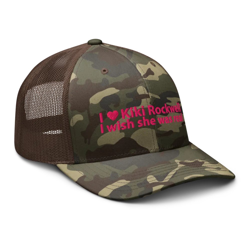 'I <3 Kiki Rockwell I wish she was real' Camo Trucker Cap product image (6)