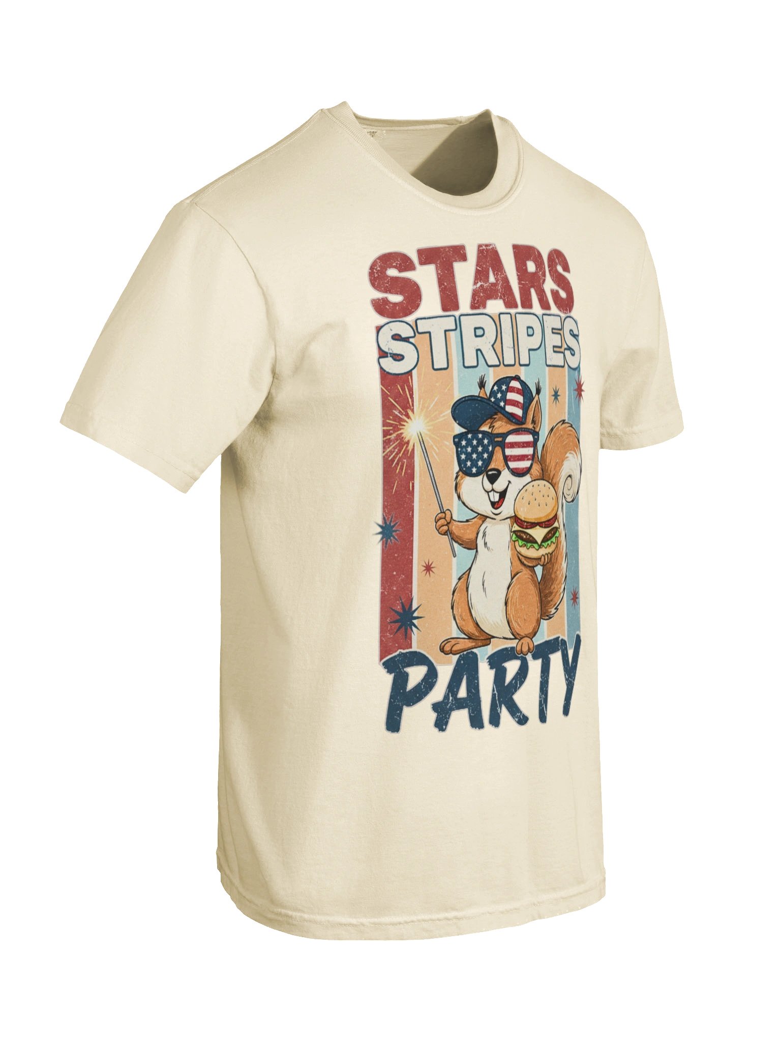 Stars Stripes Party Squirrel 4th of July T-Shirt product image (7)