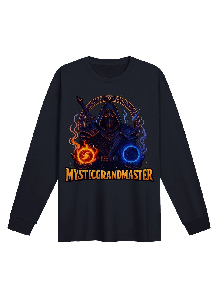MysticGrandmaster Arcane Hooded Mage Long Sleeve Tee product image (1)