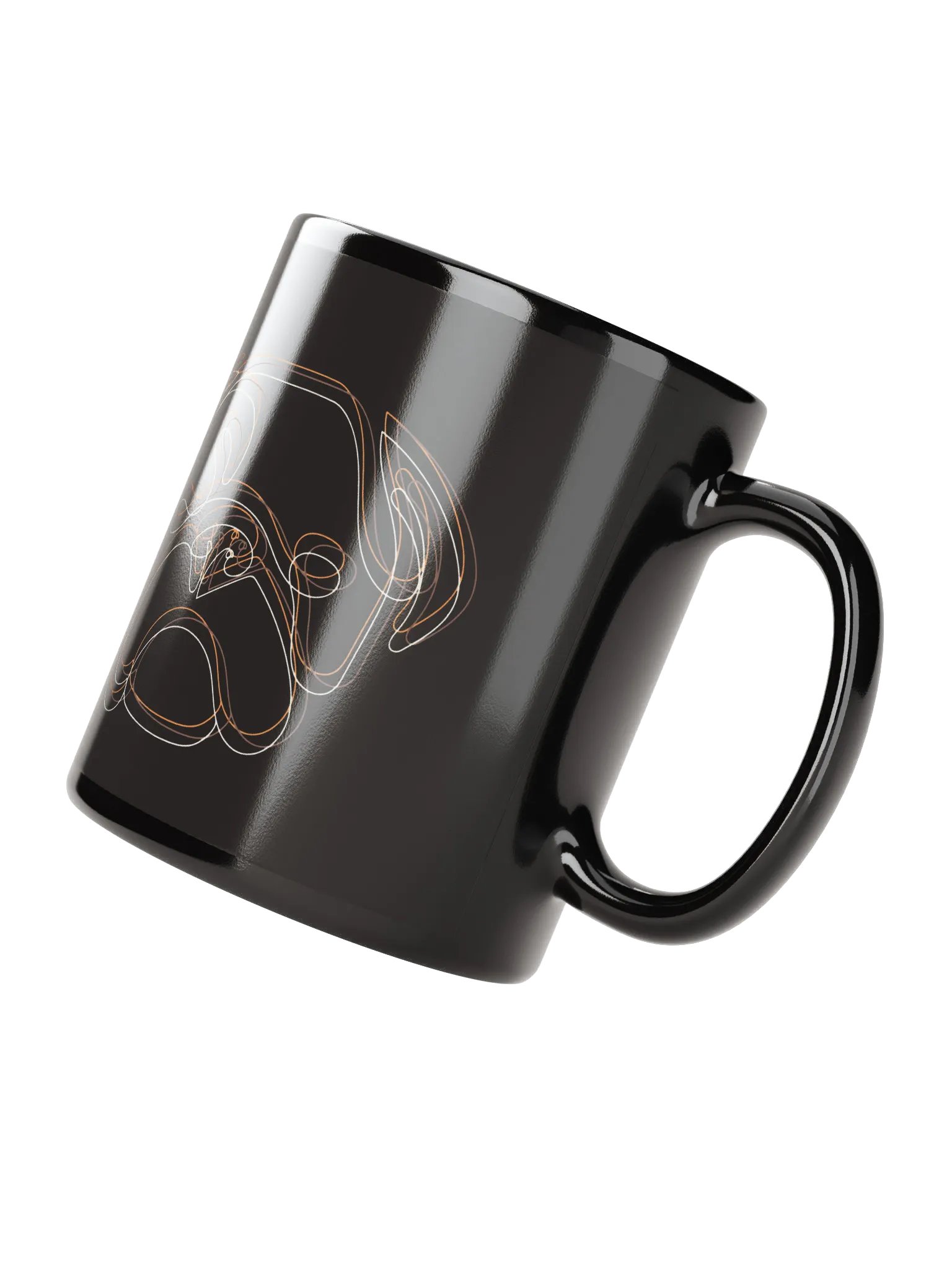 Pug Portrait Black Glossy Mug product image (5)