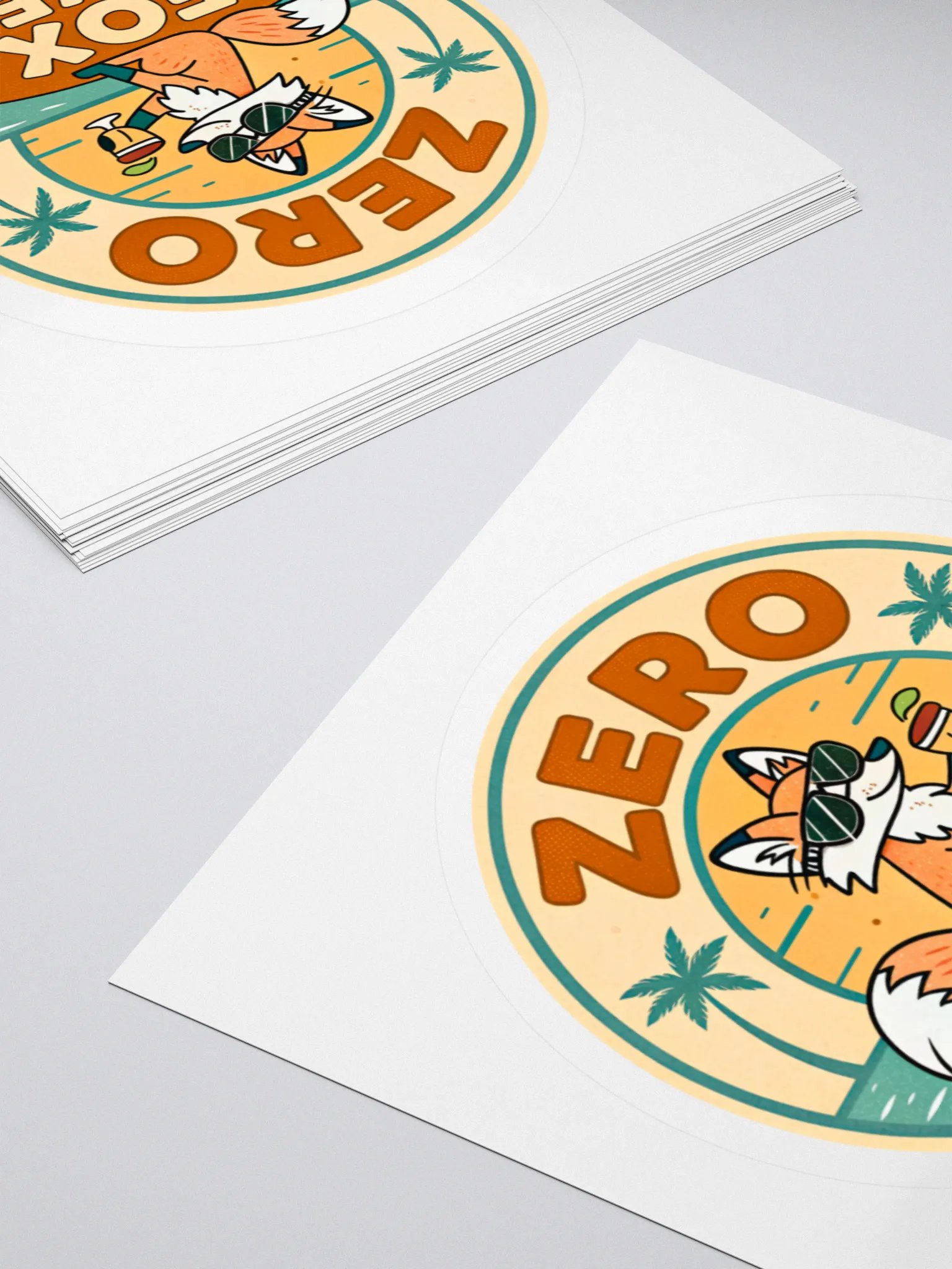 Zero Fox Given Beach Fox Kiss Cut Stickers product image (10)