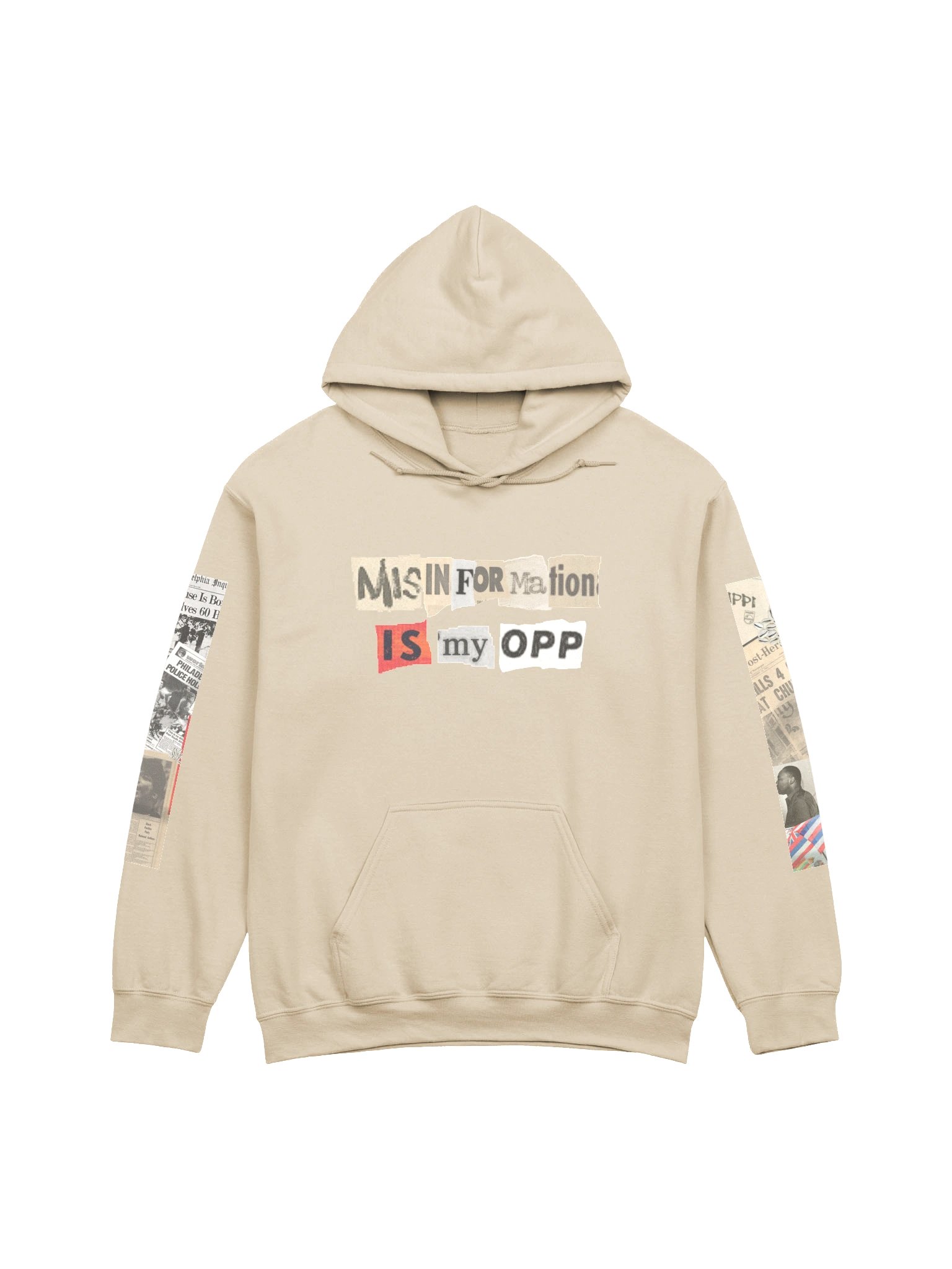 MISINFORMATION IS MY OPP - HOODIE (FRONT ONLY + SLEEVES) product image (1)