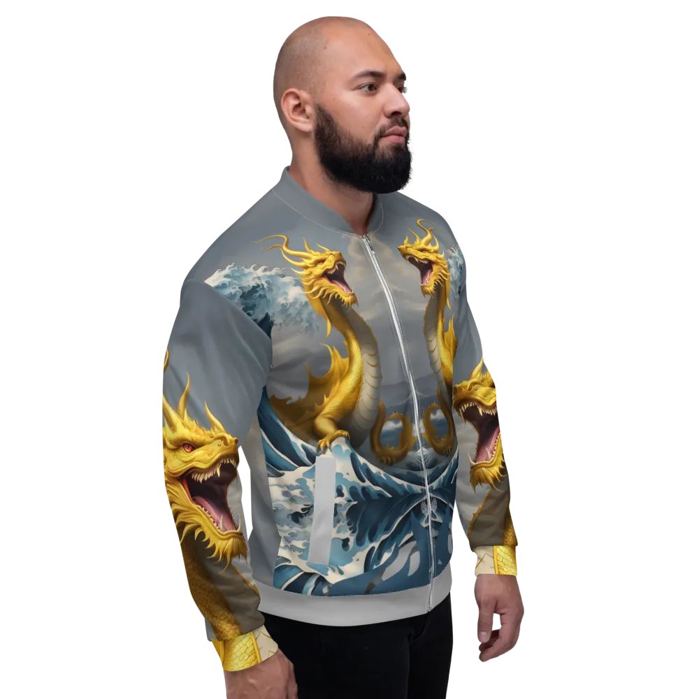 Dragon and the Wave/All-Over Print Bomber Jacket by Sublicolor product image (5)